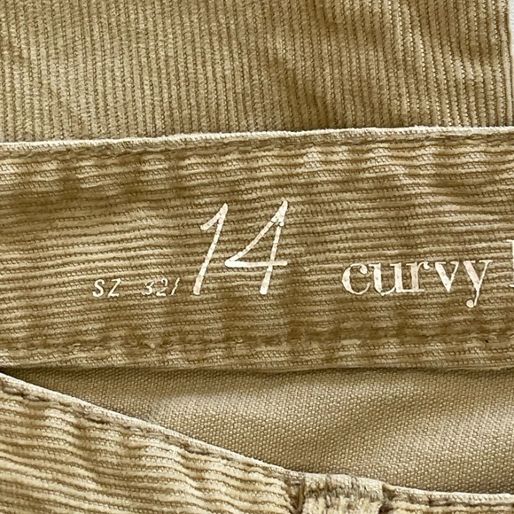 Ann Taylor Loft Curvy Boot Corduroy Tan pants. size 14 - Picture 6 of 12